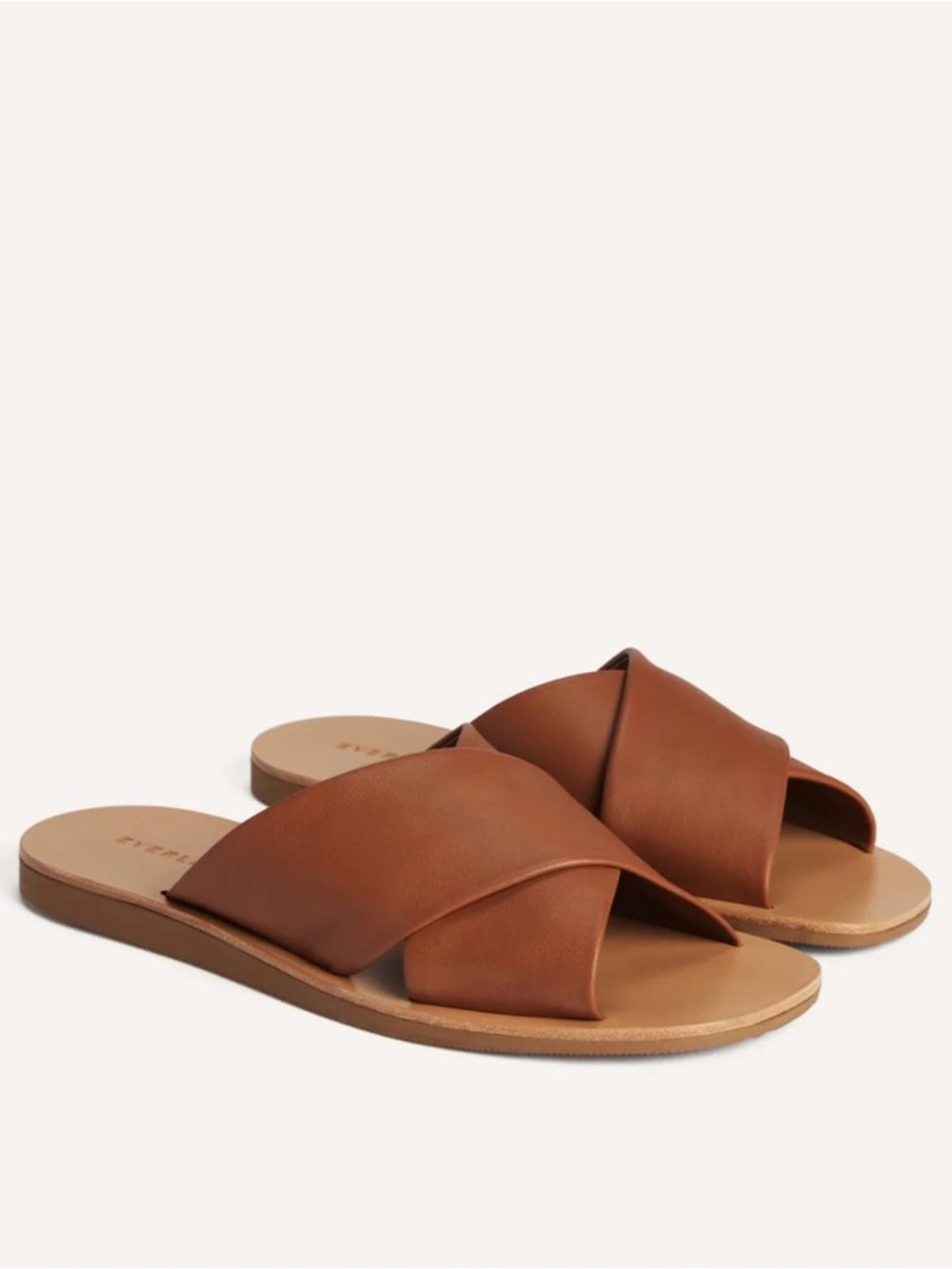 Everlane Day Crossover Sandals Size 8 NWOB in Sienna Brown